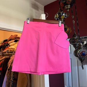 Zara NWT Satin Heart Miniskirt